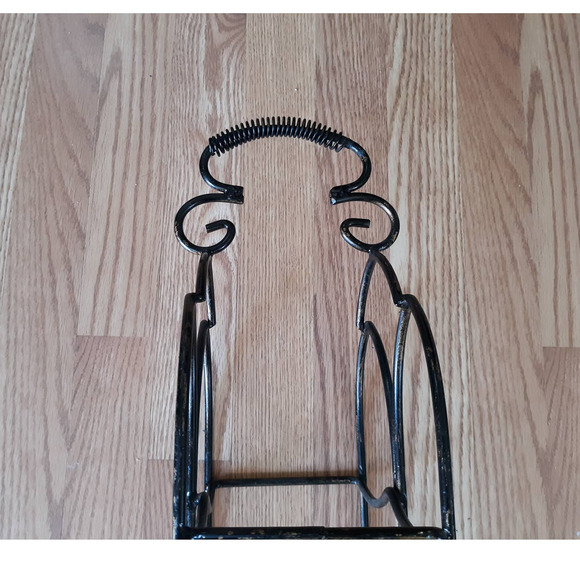 VINTAGE METAL SHABBY CHIC WINE RACK - Picture 6 of 7